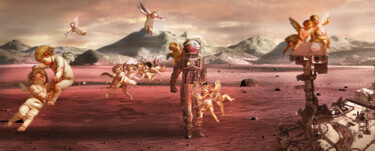 Digital Arts titled "Putti sur mars" by Philippe Cadet, Original Artwork, Photo Montage