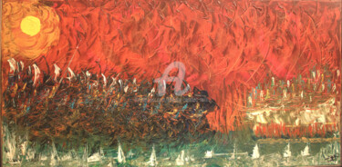 Pittura intitolato "AUSTER" da Caradec Philippe (CARA), Opera d'arte originale, Olio