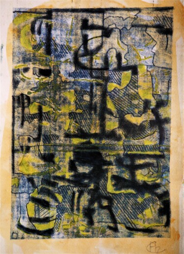 Incisioni, stampe intitolato "Confinement 1" da Philippe Casaubon, Opera d'arte originale, Monotipo