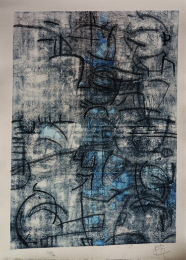 Отпечатки и Гравюры под названием "Confinement 3" - Philippe Casaubon, Подлинное произведение искусства, Монотип