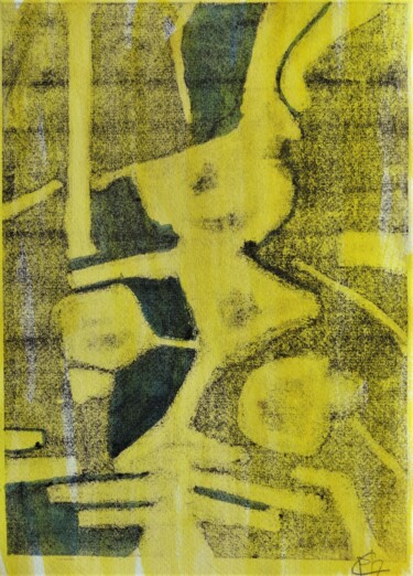 Estampas & grabados titulada "Confinement 10" por Philippe Casaubon, Obra de arte original, Monotipia