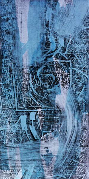 Gravures & estampes intitulée "Confinement 23" par Philippe Casaubon, Œuvre d'art originale, Monotype