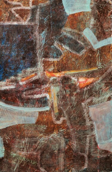 Malerei mit dem Titel "Salmonée" von Philippe Casaubon, Original-Kunstwerk, Öl