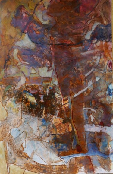 Картина под названием "Ethiopie" - Philippe Casaubon, Подлинное произведение искусства, Масло