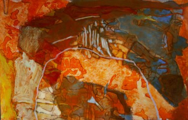 Pittura intitolato "Gorgones" da Philippe Casaubon, Opera d'arte originale, Olio