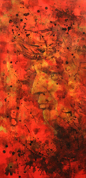 Malerei mit dem Titel "Trump" von Philippe Caspar, Original-Kunstwerk, Acryl