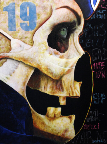 Malerei mit dem Titel "SKELETONS OF SOCIETY" von Philippe Caspar, Original-Kunstwerk, Acryl