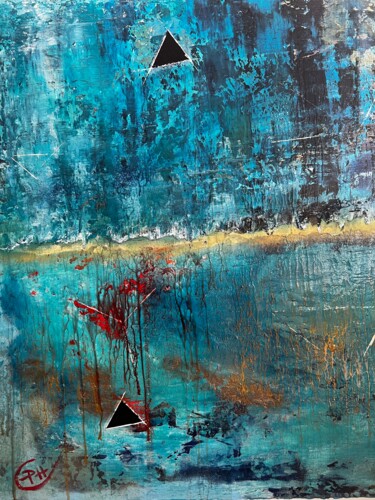 Painting titled "BERMUDA TRIANGLE" by Philippe Ceulemans, Original Artwork, Oil