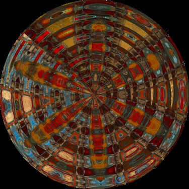 Digital Arts titled "DESERT SHIELD" by Philippe Ceulemans, Original Artwork, Digital Painting Mounted on Plexiglass
