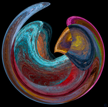 Arts numériques intitulée "BIRDY'S NEST" par Philippe Ceulemans, Œuvre d'art originale, Peinture numérique