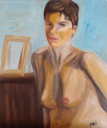 Pintura titulada "Buste de femme 8" por Philippe Charmasson, Obra de arte original, Oleo Montado en Bastidor de camilla de m…