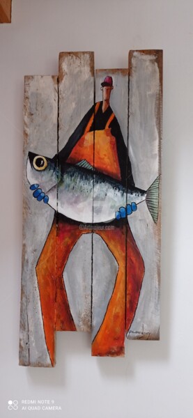 Painting titled "SARDINES DE CONCARN…" by Philippe Coeurdevey, Original Artwork