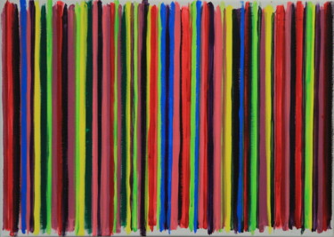 Painting titled "LIGNES COLOREES   2…" by Philippe Combis (PhilIppe CBS), Original Artwork, Acrylic