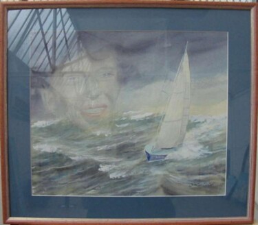 Картина под названием "Portrait de Gerry R…" - Philippe Conrad, Подлинное произведение искусства
