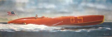 Peinture intitulée "Speedboat" par Philippe Conrad, Œuvre d'art originale