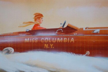 Peinture intitulée "Miss Columbia Detail" par Philippe Conrad, Œuvre d'art originale