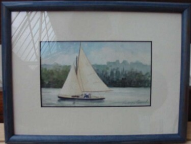 「"Belouga" yacht typ…」というタイトルの絵画 Philippe Conradによって, オリジナルのアートワーク, オイル