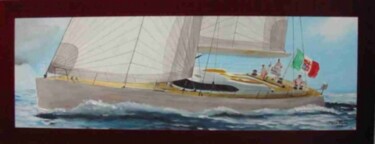 Painting titled "Sailing Yacht "Acai…" by Philippe Conrad, Original Artwork
