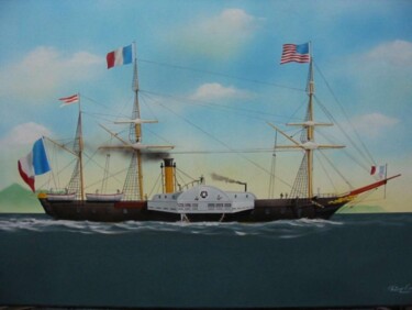 Painting titled "Liner "New York"" by Philippe Conrad, Original Artwork
