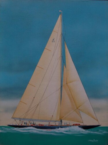 Pintura intitulada "Endeavour I,navigua…" por Philippe Conrad, Obras de arte originais