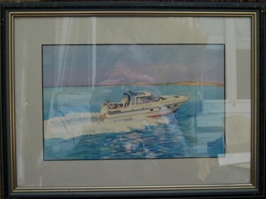 Peinture intitulée "Petit yacht" par Philippe Conrad, Œuvre d'art originale