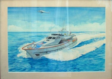 绘画 标题为“Yacht” 由Philippe Conrad, 原创艺术品