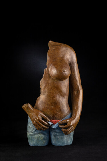 Sculpture titled "TENTATION" by Philippe Crivelli, Original Artwork, Bronze