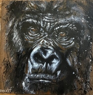 Painting titled "Kong" by Fabienne Dagnet, Original Artwork, Acrylic