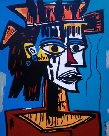 Painting titled "The Prince of New Y…" by Philippe Dailler, Original Artwork, Acrylic Mounted on Wood Stretcher frame