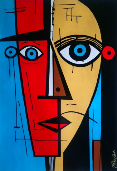 Malerei mit dem Titel "Ben" von Philippe Dailler, Original-Kunstwerk, Acryl