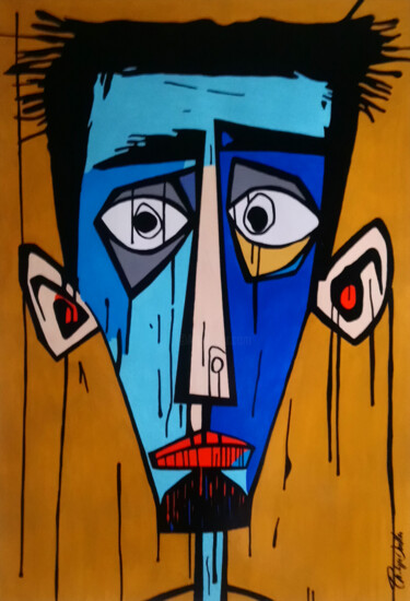 Painting titled "Gus" by Philippe Dailler, Original Artwork, Acrylic