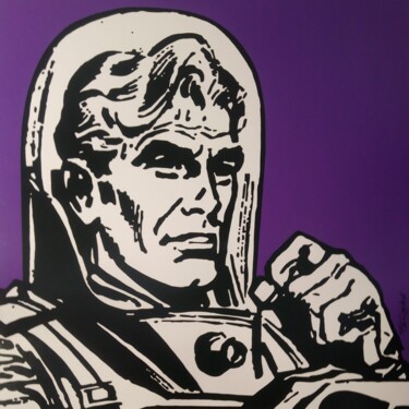 Картина под названием "Spaceman" - Philippe Dailler, Подлинное произведение искусства, Акрил Установлен на Деревянная рама д…