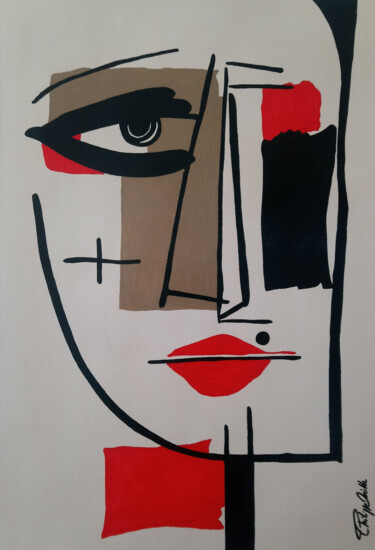 Painting titled "Silvia" by Philippe Dailler, Original Artwork, Acrylic