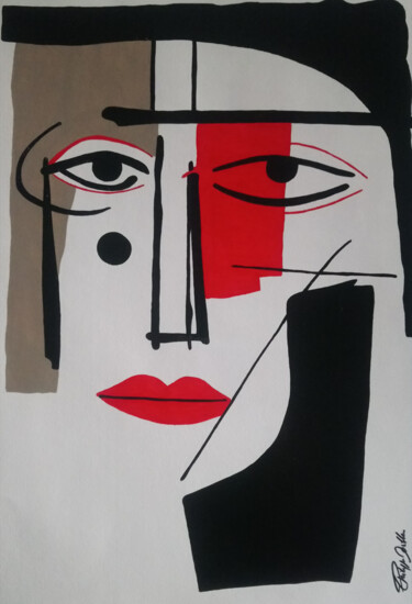 Painting titled "Pia" by Philippe Dailler, Original Artwork, Acrylic