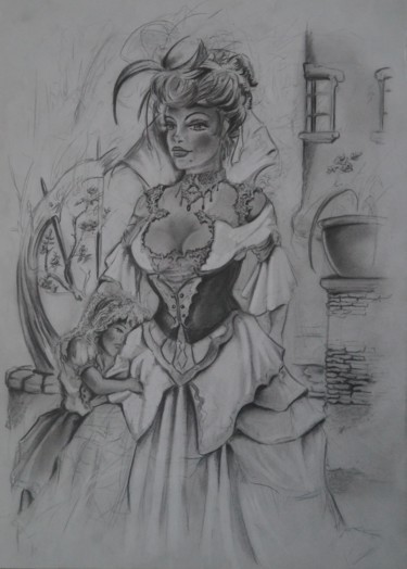 Drawing titled "josephine" by Philippe Dran, Original Artwork