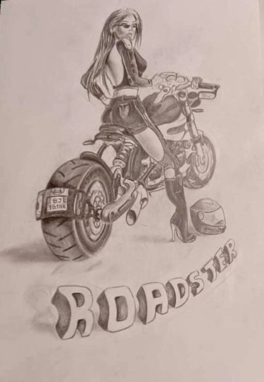 Drawing titled "Benedicte" by Philippe Dran, Original Artwork, Pencil