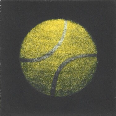 Printmaking titled "Tennis" by Philippe Drouot, Original Artwork, Engraving