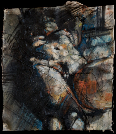 Картина под названием "Nu 2 - 2020" - Philippe-Emmanuel Amirault, Подлинное произведение искусства, Древесный уголь