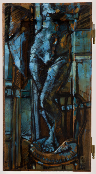 Pintura titulada "Cariatide" por Philippe-Emmanuel Amirault, Obra de arte original, Oleo