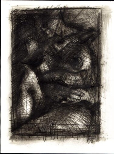 Peinture intitulée "Etude en noir 2" par Philippe-Emmanuel Amirault, Œuvre d'art originale