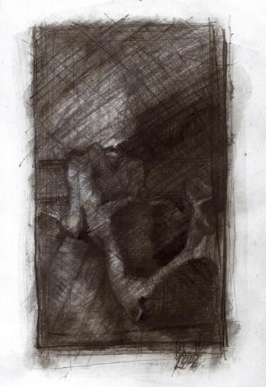 Peinture intitulée "Etude en noir" par Philippe-Emmanuel Amirault, Œuvre d'art originale