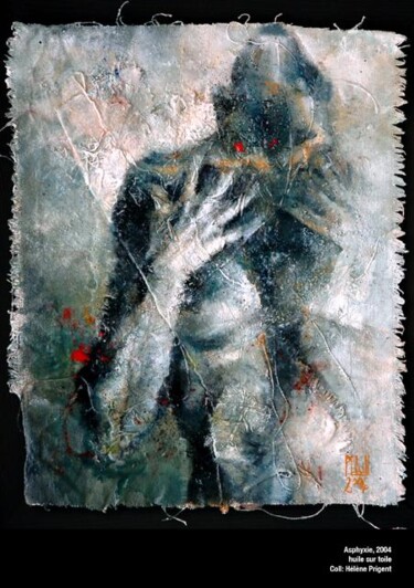 Painting titled "Asphyxie" by Philippe-Emmanuel Amirault, Original Artwork