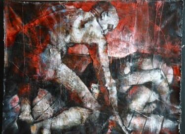 Peinture intitulée "Les corps ardents 2…" par Philippe-Emmanuel Amirault, Œuvre d'art originale, Huile