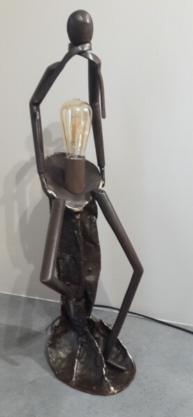 Escultura titulada "Lampe Art Déco Récu…" por Philippe Fautrez, Obra de arte original
