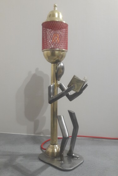 Sculpture titled "Lampe Art Déco Récu…" by Philippe Fautrez, Original Artwork