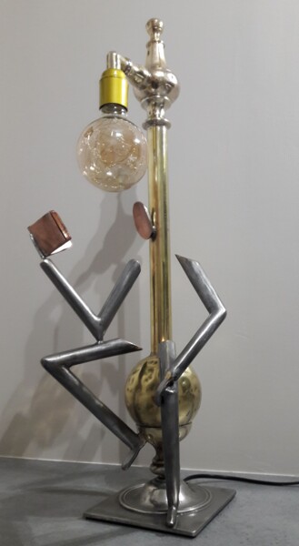 Скульптура под названием "139 lampe art déco…" - Philippe Fautrez, Подлинное произведение искусства