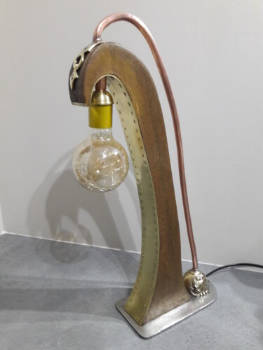Escultura titulada "lampe art déco récu…" por Philippe Fautrez, Obra de arte original
