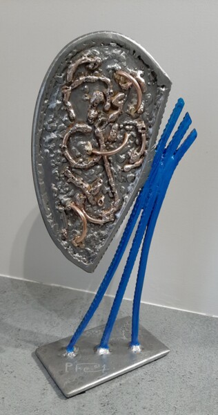 Sculpture titled "essai" by Philippe Fautrez, Original Artwork, Metals