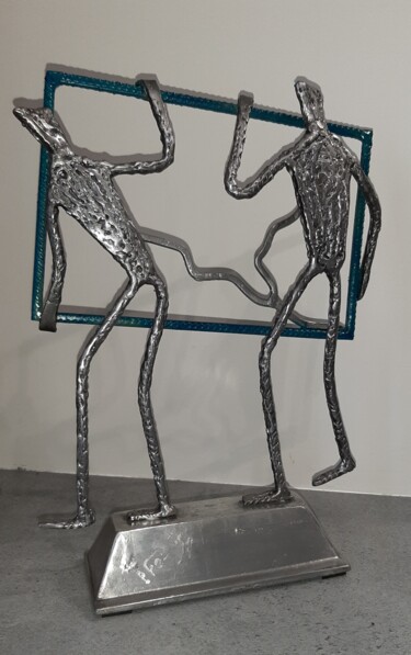 Sculpture intitulée "Tableau de passage…" par Philippe Fautrez, Œuvre d'art originale, Métaux