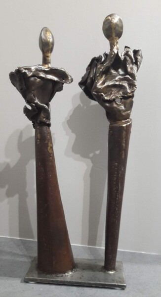 Sculpture intitulée "le couple" par Philippe Fautrez, Œuvre d'art originale, Métaux